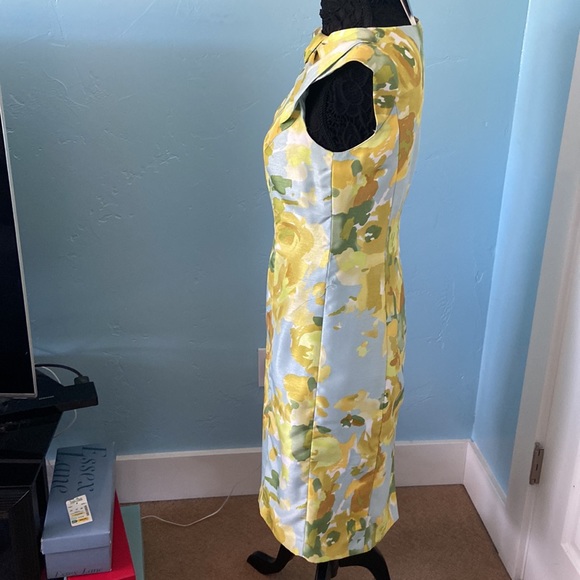 Isabella DeMarco Stunning baby blue & gold floral dress - size 4 - like new - Picture 3 of 7